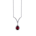 0,66 ct. Diamant Rubin Halskette