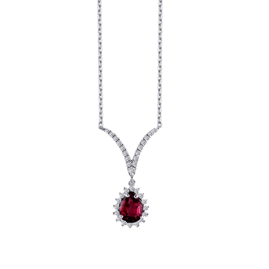 0.66 ct. Diamant Rubin Halskette