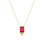 1,54 ct. Diamant Rubin Halskette