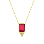 1,54 ct. Diamant Rubin Halskette
