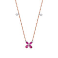 0,47 ct. Diamant Rubin Halskette