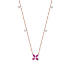 0,47 ct. Diamant Rubin Halskette