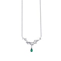 0,46 ct. Diamant Smaragd Halskette