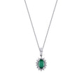 0,32 ct. Diamant Smaragd Halskette