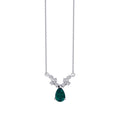 0,99 ct. Diamant Smaragd Halskette