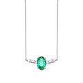 0.45 ct. Diamant Smaragd Baguette Halskette