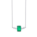 0,69 ct. Diamant Smaragd Halskette
