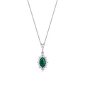 0,45 ct. Diamant Smaragd Halskette