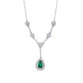 0,87 ct. Diamant Smaragd Halskette