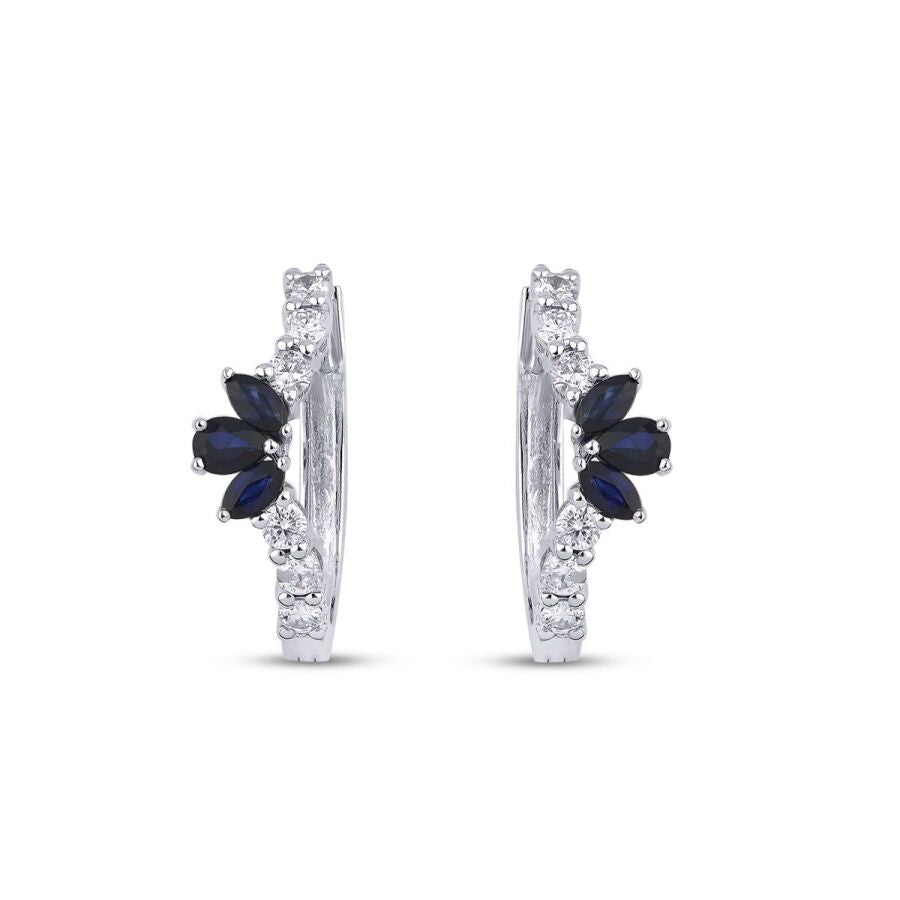 1.30 ct. Diamant Saphir Ohrringe