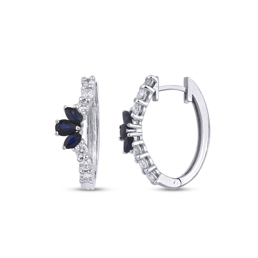 1.30 ct. Diamant Saphir Ohrringe