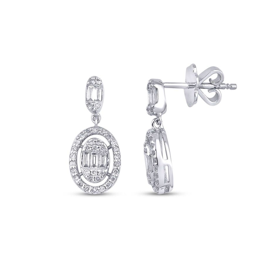 0,42 ct. Diamant Baguette Ohrringe