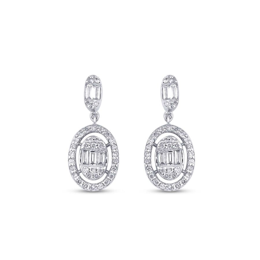 0,42 ct. Diamant Baguette Ohrringe