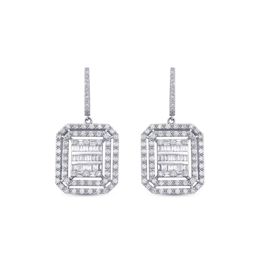 1,62 ct. Diamant Baguette Ohrringe