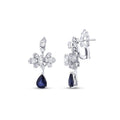 4.33 ct. Diamant Saphir Ohrringe