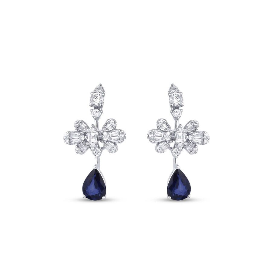 4.33 ct. Diamant Saphir Ohrringe