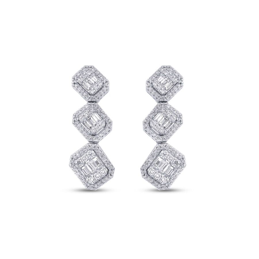 1,30 ct. Diamant Baguette Ohrringe