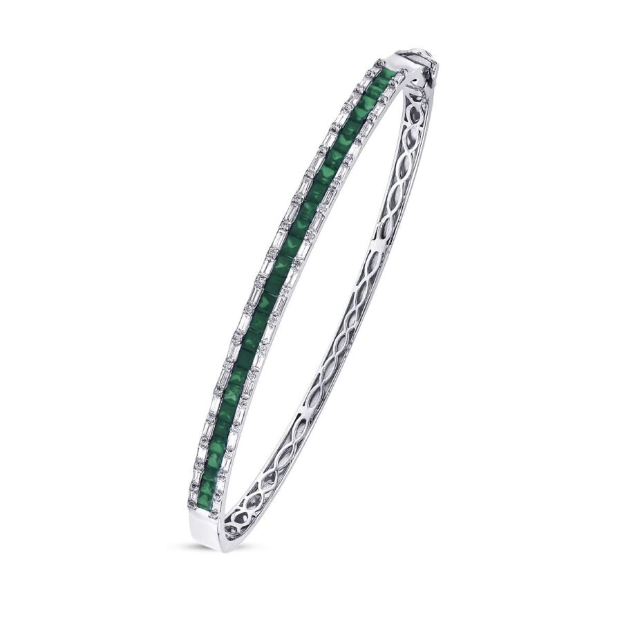 1.82 ct. Diamant Smaragd Armreif