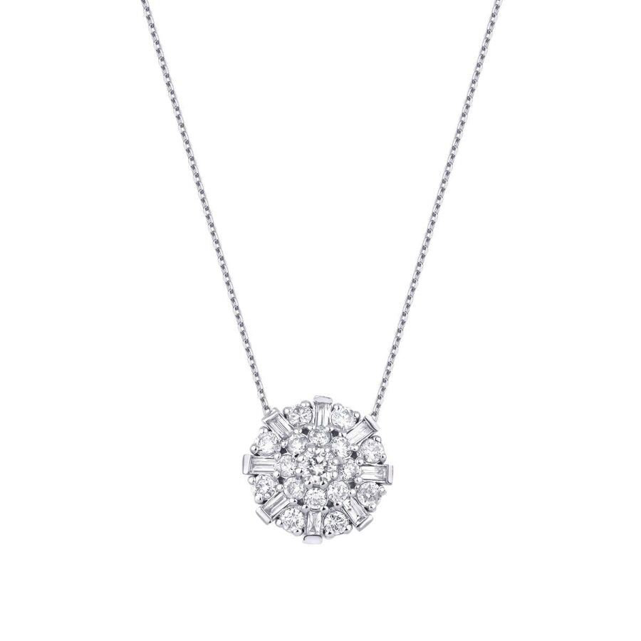 0.64 ct. Diamant Baguette Halskette