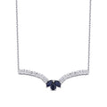 0,91 ct. Diamant Saphir Halskette
