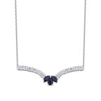 0,91 ct. Diamant Saphir Halskette