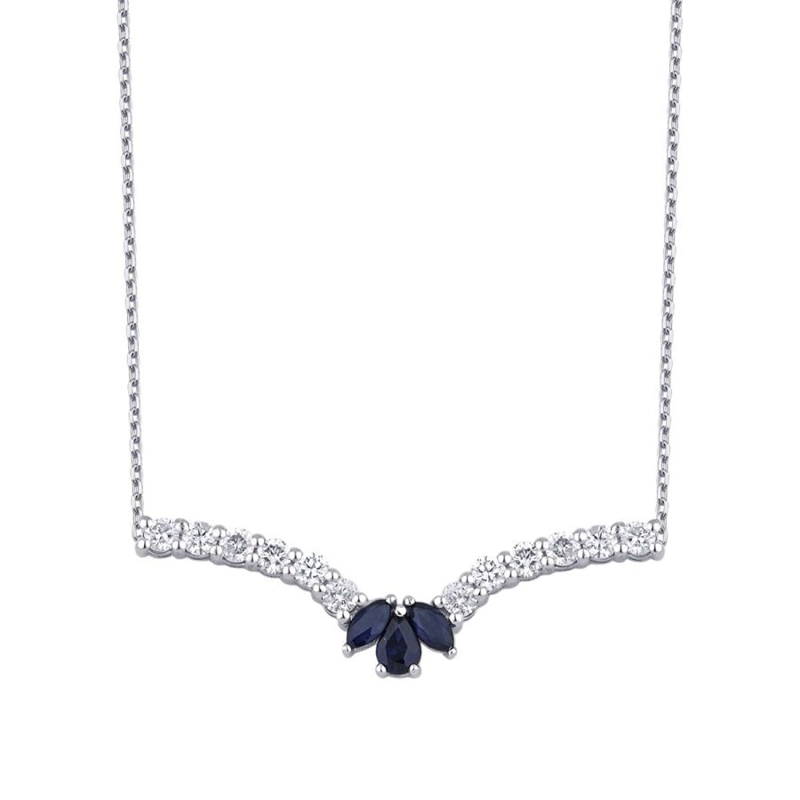 0.91 ct. Diamant Saphir Halskette