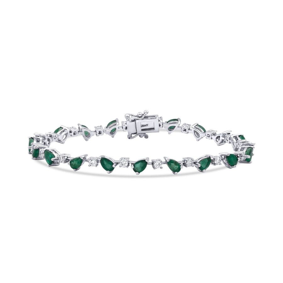 6.03 ct. Diamant Smaragd Armband