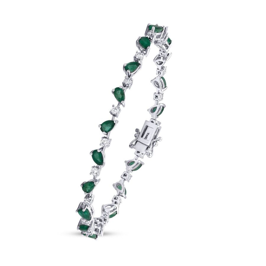 6.03 ct. Diamant Smaragd Armband