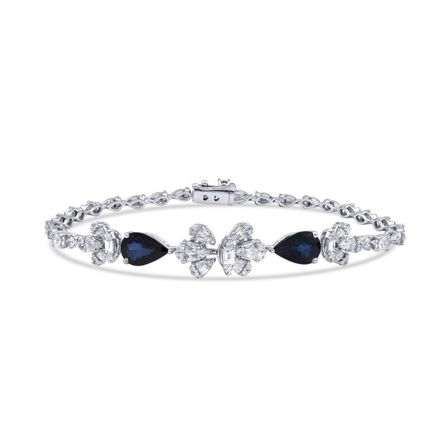 3,95 ct. Diamant Saphir Armband