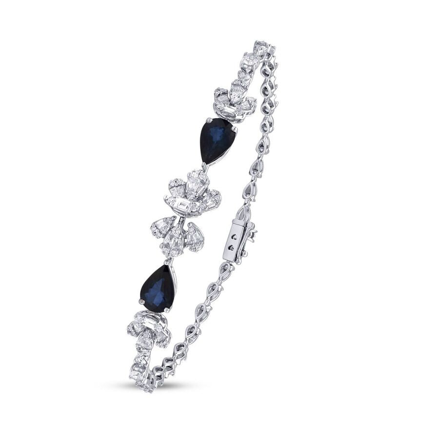 3,95 ct. Diamant Saphir Armband