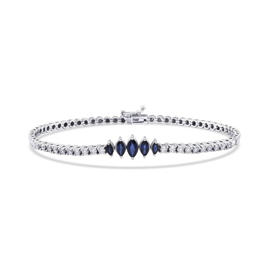 1,61 ct. Diamant Saphir Armband