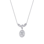0,28 ct. Diamant Baguette Halskette
