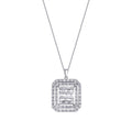 0,81 ct. Diamant Baguette Halskette