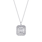 0,81 ct. Diamant Baguette Halskette