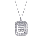 0,81 ct. Diamant Baguette Halskette