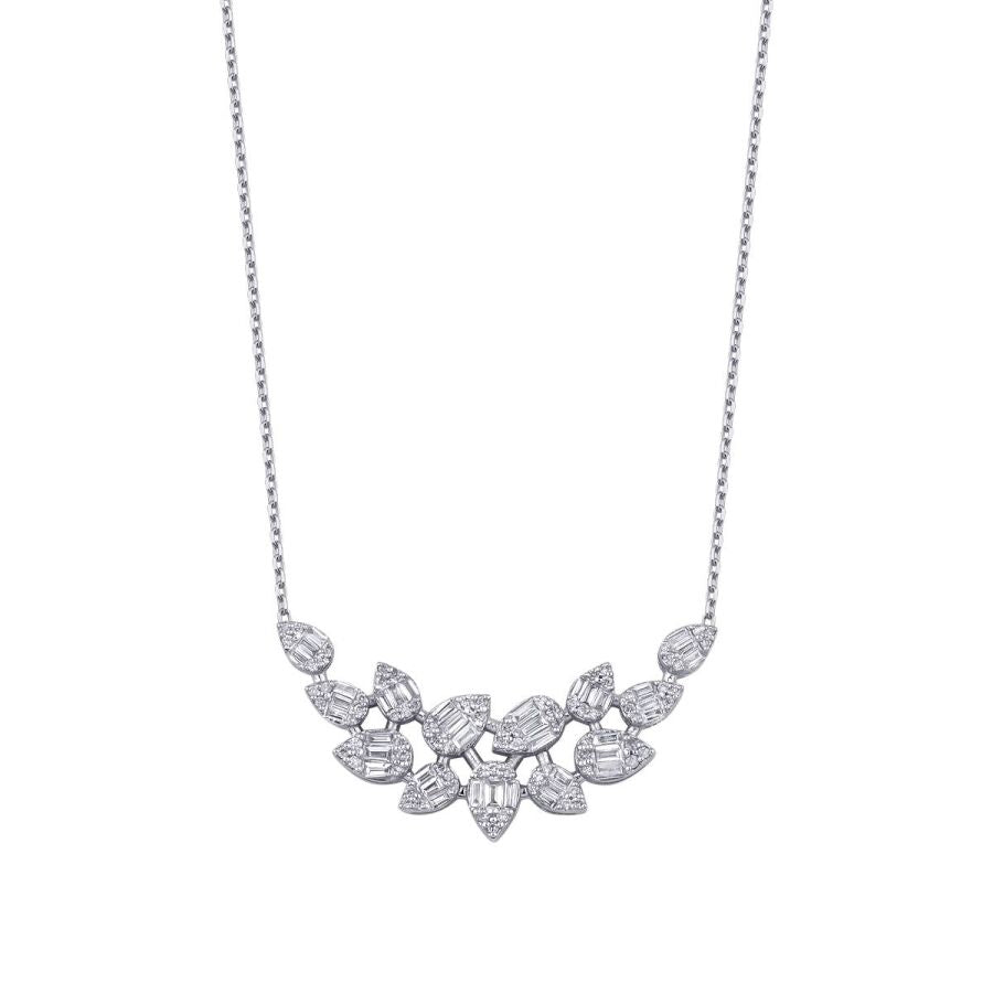 0.65 ct. Diamant Baguette Halskette