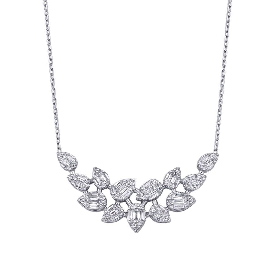 0.65 ct. Diamant Baguette Halskette