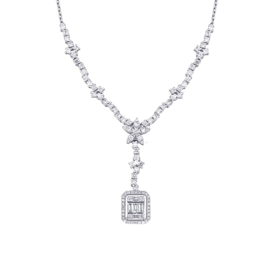 1.20 ct. Diamant Baguette Halskette