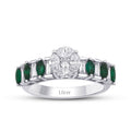 1,12 ct. Diamant Smaragd Ring