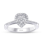 0,20 ct. Diamant Herz Ring