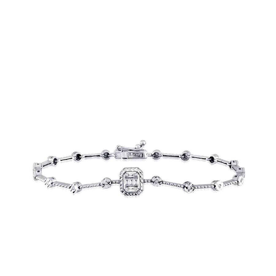 0,19 ct. Diamant Baguette Armband