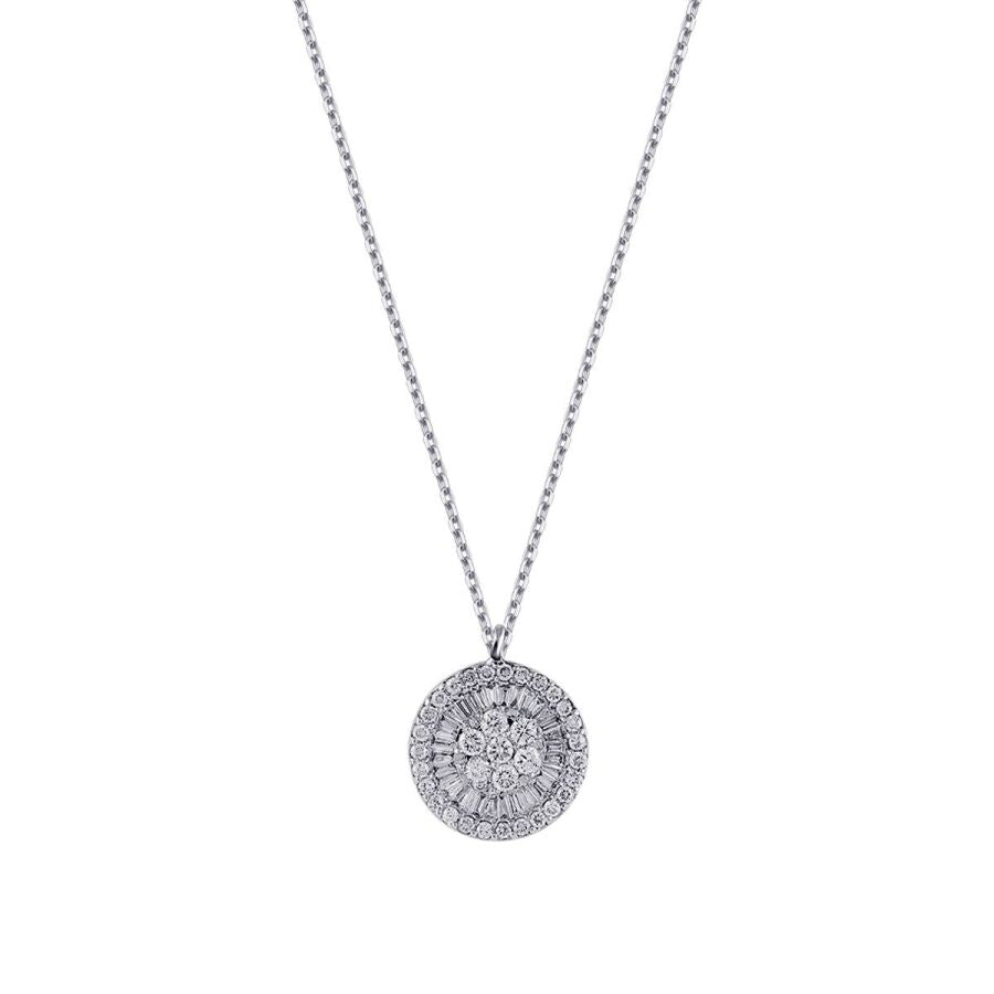 0.42 ct. Diamant Baguette Halskette