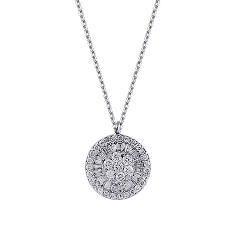0.42 ct. Diamant Baguette Halskette