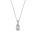 0.16 ct. Diamant Baguette Stein Halskette