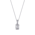 0.16 ct. Diamant Baguette Stein Halskette