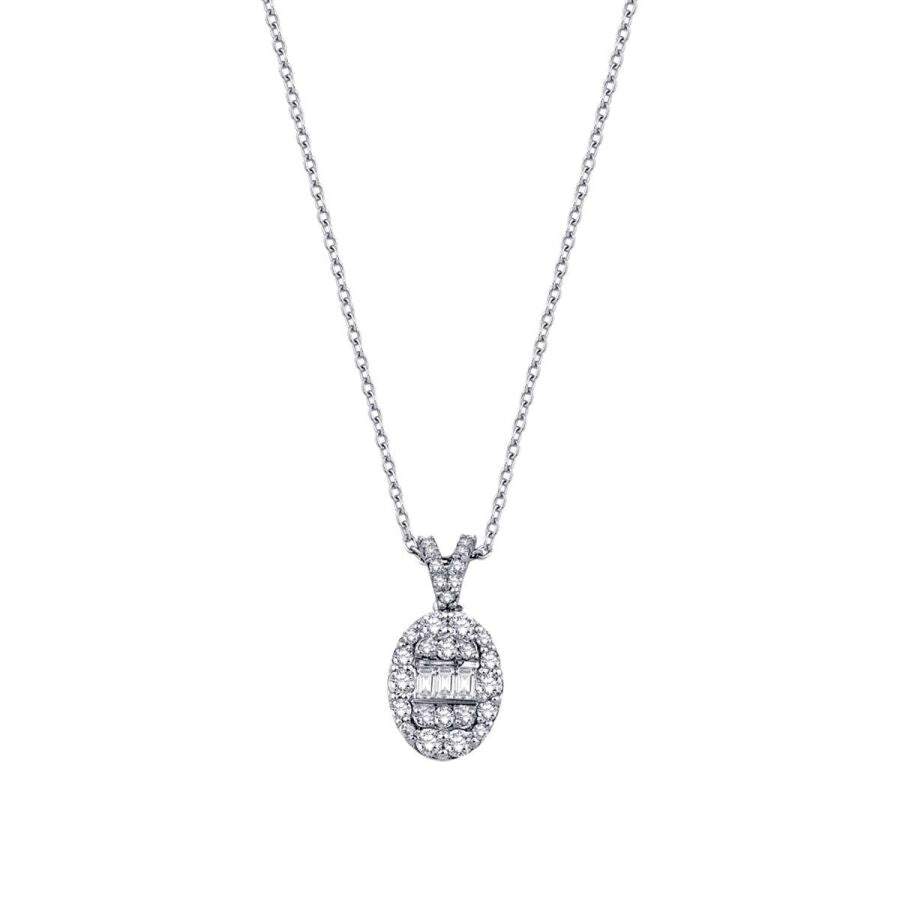 0.43 ct. Diamant Baguette Trend Halskette