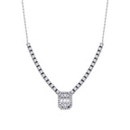 1,02 ct. Diamant Baguette Halskette