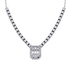 1,02 ct. Diamant Baguette Halskette