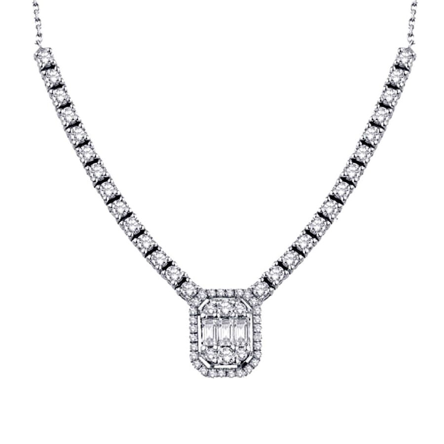 1.02 ct. Diamant Baguette Halskette