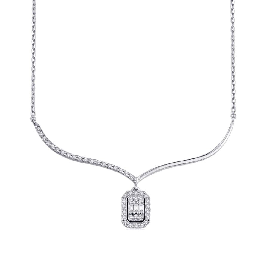 0.26 ct. Diamant Baguette Trend Halskette